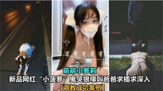 国产自拍调教成功案例~网红萝莉【小菠萝】求爸爸插入